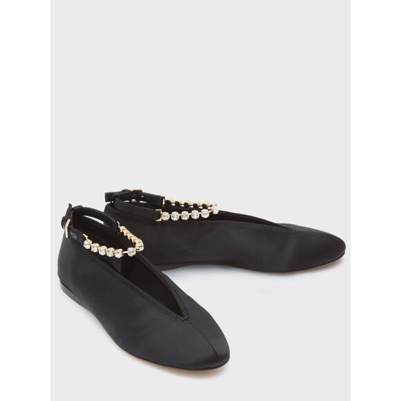 J W Anderson Ballerina Shoes With Crystals Size 38 US 8 Black $890 - Picture 14 of 16